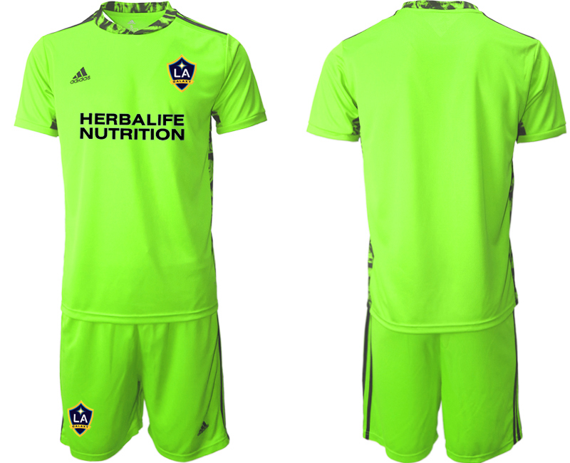 Men 2020-2021 club Los Angeles Galaxy goalkeeper fluorescent green Soccer Jerseys